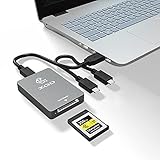 CFexpress Kartenleser, CFexpressType B Kartenleser USB 3.1 Gen 2 10Gbps CFexpress Type B Speicherkarten Adapter,Aluminium-CFexpress-Kartenadapter Type B,unterstützt Android/Windows/Mac OS