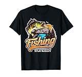Bass Fishing Is My Therapy Lustiger Angler T-S
