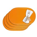 Westmark Tischsets/Platzsets, 4 Stück, 45,5 x 29 cm, Vinyl, Orange, Saleen Edition: F