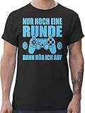 Nerd Geschenke - Nur noch eine Runde - hellblau - M - Schwarz - Gaming Tshirt - L190 - Tshirt Herren und Männer T-S