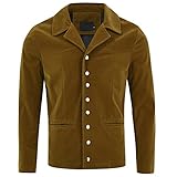 Qienjn Übergangsjacke Herren Bequeme Lässige Mode Herren Jacke Herbst Und Winter Neue Herren Langarm Gold Samt Britischer Stil Herren Jack