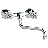 Spültischarmatur Wandarmatur Wasserhahn Spülbeckenarmatur Küchenarmatur Zweigriff Kü