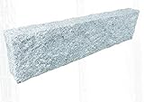 Splittprofi Palisade Randstein Premium Granit hellgrau 10x25x120cm gestockte Oberk