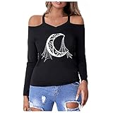 Winterpullover Damen Sport Tshirt Damen Langarm Salty Skin Kleider Crop Tshirt Damen Strickpullover Damen v Ausschnitt Herbst Mode Damen Shirt elegant Damen Ob