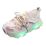 Fomino Turnschuhe Mädchen Jungen Baby Kinderschuhe LED Licht Leuchtend Blinkschuhe Sportschuhe Baby Unisex LED Sneaker Atmungsaktive Laufschuhe Trekkingsandalen Wanderer S