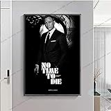 tianxianbaobao New Movie James Bond 007 Poster Keine Zeit zu Sterben Poster Kunst Leinwand Malerei Bild Für Wohnzimmer Wohnkultur A7030 50×60CM Ohne R