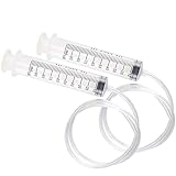 ManYee 2 Stück 100ml Spritze mit Schlauch 80cm Blasenspritze Dosierspritze Plastikspritze als Futterspritze Saugpritze Ölspritze zum Absaugen von Liquid Bremsflüssigkeit Aromen Getriebeö