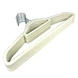 fgdjtyyj Samt Anzugbügel,Rutschfester Kleiderbügel Mit Haken 360 Schwenkhaken,Raum-speichern Kleiderbügel Zu Coat,Shirt,Kleid,Hose,Krawatte-A 10er Pack