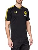 PUMA Kinder BVB Training Jersey with Sponsor Logo T-Shirt, Black-Cyber Yellow, 164