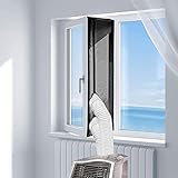 CQFFCG 400CM Fensterdichtung für Mobile Klimageräte Klimaanlagen WäschetrocknerAir Stop zum Anbringen an Fenster,Universal-Fensterdichtung für Klimaanlagen Wäschetrockner und Ablufttrockner（schwarz）