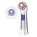 CARER BEAUTY RF Face Lifting gerät Gesichtsmassagegerät gegen falten Akne Entferne Anti Aging 5 in 1 Multifunktionales Gesicht Schönheitsgerät mit LED Weiß