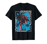 70er 80er Hawaiian Island Palm Beach - Great Hawaii T-S