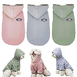 BPS Regenjacke für Haustiere, wasserdicht, mit Kapuze, für kleine und große Hunde, 100 % Polyester (S, Hellblau) BPS-16494AZ