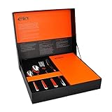 Elia Halo Besteck-Set, 24-teilig, Chroma Orange Geschenkbox