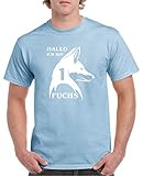 Comedy Shirts - Hallo ich Bin 1 Fuchs - Herren T-Shirt - Hellblau/Weiss Gr. XL