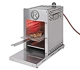 Rothenberger Industrial Roaster - Steakgrill - Hochtemperaturgrill - Oberhitzegrill inkl. Grillrost - Auffangschale - Batterien für vollautomatische Piezo-Impulszündung