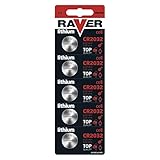 EMOS Raver Cell Lithium Knopfzellen / CR2032 Batterien / 3 V / 5-er Pack / Kapazität 220 mAh / Lithium Knopfb