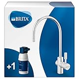 BRITA Armatur mit integriertem Wasserfilter mypure P1, Wasserhahn mit Filter zur Reduzierung von Kalk, Chlor und geschmacksstörenden S