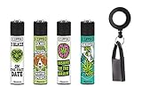 Clipper Weed Slogan #4 im 4er- Set mit Gratis SweedZ Lighter L