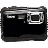 Rollei Sportsline 64 - Flexible Digitalkamera mit 5 MP CMOS Sensor, HD Videofunktion 720p (1280 x 720 Pixel) - Wasserdicht bis 3 Meter - Schw