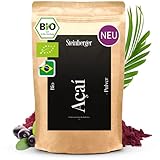 Acai Pulver bio laborgeprüft ohne Zusatzstoffe | Aus 100% Acai Beeren | Superfood vegan, schonend gefriergetrocknet u. fein vermahlen ideal für Bowl, Smoothie, Shakes, Sorbet | 100g