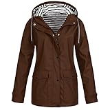 Caixunkun Women's Long Warm Winter Coat Hooded Fleece Lined Parkas Jacket(Brown, S)