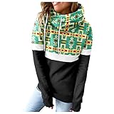 XTBFOOJ Hoodie grau Damen Hoodie wie Sweatshirt Jacke braun Teddy jacken und Damen jacken Polar Sweatjacken Damen Damen Moving Castle Ring pulovers für Damen Herbst Damen Sweatjacke Sport Sw