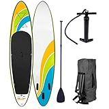 BRAST SUP Board Stand up Paddle Paddling Happiness 320x76x15cm aufblasbar Alu-Paddel Hochdruck-Pumpe Rucksack Kick-Pad bis 150KG gewebtes Drop S