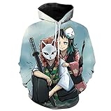 2021 Neue Tomioka Giyuu Hoodie Tomioka Giyuu Kamado Tanjirou Print Hoodies Sweatshirt Jacket Top Hoodies (Color : 6e, Size : XXL)