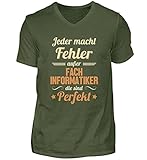 Fachinformatiker V-Ausschnitt T-Shirt | Fachinformatiker sind Perfekt Herren V-Neck S