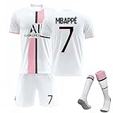 GYLMXF Paris #7 Mbappe-Neymar 2020-2021 Auswärts für Erwachsene Kinder Fußball Trikot Hose und Sock