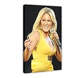 Sängerin Helene Fischer 25 Leinwand-Poster, Wandkunst, Dekordruck, Gemälde für Wohnzimmer, Schlafzimmer, Dekoration, 50 x 75 cm, Rahmen: