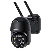 4X Optischer Zoom Überwachungskamera Aussen WLAN, Ctronics Dome PTZ WiFi IP Kamera Outdoor mit Mensch Bewegungsmelder, Automatische Verfolgung, 30m Nachtsicht in Farbe, 2-Wege-Audio, IP66 W
