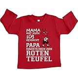 Shirtgeil Kaiserslautern - Papa machte Mich zum Roten Teufel Unisex Baby Langarmshirt 18-24 Monate R