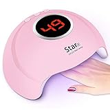McNory 54W Nagellampe Nageltrockner 18 LED/UV Lampe für Nägel,30/60/90s Timer,Infrarot Sensor,Digital Anzeigebildschirm, Geeignet für alle Gel Nagellack (Pink)