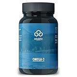 Fischöl Omega 3 Kapseln von edubily® 70% Omega 3-Gehalt • EPA DHA Kapseln in pharmazeutischer Qualität aus nachhaltigem Wildfang • Kleine Kapseln • Im Braunglas • Vorrat für 90 Tag