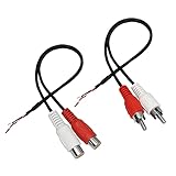 RIIEYOCA Cinch-Audio-Y-Splitter-Kabel, Doppel-Cinch-Stecker-Adapter-Stereo-Kabel, für Auto-Audio, Lautsprecher, Fernseher, CD-DVD-Player, Heimkino und so weiter (2-Pack)