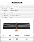 Widerstandsübungsgürtel Gürtel Fitness Fitness Kreis Übungsbeine Butte Bluts Oberschenkel Workout Hubband - schwarz l-Blue M-A1545