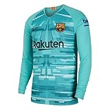Nike 2019-2020 Barcelona Home Goalkeeper Football Soccer T-Shirt Trikot (Hyper Jade)
