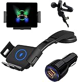 15W Qi Kabelloses Autoladegerät Kompatibel mit Samsung Galaxy Z Fold3 Z Fold2 iPhone 13 Pro Max 12 Pro Fold 4,3 Zoll-6,9 Zoll Phone Schnelles Kabelloses KFZ-Ladegerät mit USB QC3.0 Adap