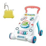 monshop Lauflernhilfe Baby, Gehhilfe Für Babys, Überrollschutz, Mit Wassertank, Lauflernwagen Mit Musik Und Licht, Baby Walker, Geschenk Für Junge Und M