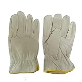 BUXIANGGAN Handschuhe Gloves Lederhandschuhe Herren Arbeitsschutz Arbeitsschutz Herren Mechanische Reparatur Damen Gartenhandschuhe XL Weiß