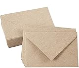 Kraftpapier Umschläge, 50 Stück, Hohe Qualität: 140 g/m², Recycling Umschläge, C6 11,5x16
