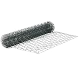 PawHut Maschendraht Hundezaun Geflügelzaun Geflügelnetz Hühnerzaun Hütezaun Drahtgitter Gartenzaun Volierendraht Drahtzaun Rolle Masche stark Stahl Dunkelgrün 10 x 1,2