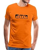 Spreadshirt Bouldern Klettersport Free Solo Männer Premium T-Shirt, M, Orang