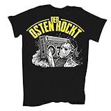 Männer und Herren T-Shirt Ostdeutschland Der Osten rockt (mit Rückendruck) Größe S - 5XL