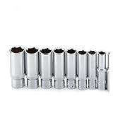 Steckschlüssel 1p 3/8 Zoll SEX Tiefsteckschlüssel 6-22mm Tiefsockel 6 Punkt Sockel Set Adapter for Ratschenschlüssel Auto Reparatur Hand Werkzeughülse Langlebig und bequem ( Specification : 16mm 1pc )