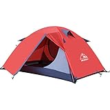 HEWOLF Zelt 2 Personen Rucksack-Zelt kuppelzelt für 2 Personen wasserdichte Doppellagige und Leichte Zelt 3-4 Saison für Camping, Klettern, Angeln, Survival, oder F