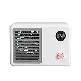 Verdelif Wasserkühlungsventilator, 400 ml, klein, kabellos, persönlicher Luftkühler, 3 Gänge, wiederaufladbar, Raum-Luftbefeuchter, Lufttemperaturregler mit Spüle, Nachtlamp