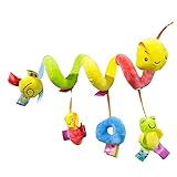HoneybeeLY Baby Wiege Mobile-Spirale Kunterbunt, für Babyschale und Babybett, Krippe Cartoon hängen Plüschtier Tasche Tasche Spirale Sicherheitsspielzeug